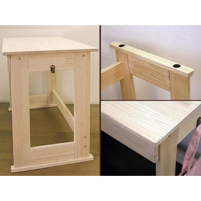 ハンドメイド天然木パイン材デスク(学習机)「リード」