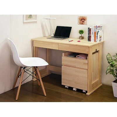 ハンドメイド天然木パイン材デスク(学習机)「リード」2点セット