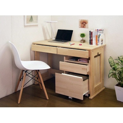 ハンドメイド天然木パイン材デスク(学習机)「リード」2点セット