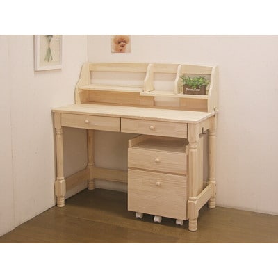 ハンドメイド学習机「カントリー」パイン材3点セット