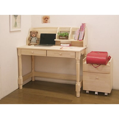 ハンドメイド学習机「カントリー」パイン材3点セット