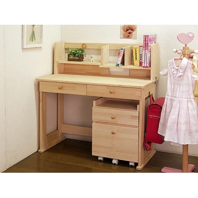 ハンドメイド学習机「ビスケット」パイン材3点セット