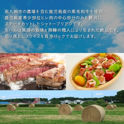 シャトーブリアンとイチボの食べ比べ 黒豚生ハム付