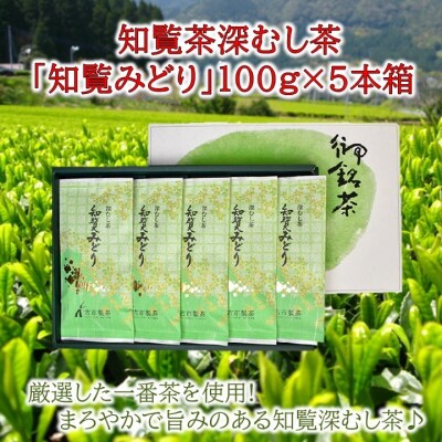 知覧茶深むし茶「知覧みどり」100g×5本箱 | ふるさと納税のお礼品
