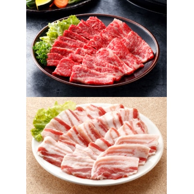 かごしま黒豚と鹿児島県産黒毛和牛焼肉用1kg