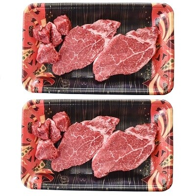 低脂肪で香り豊かな黒毛和牛ヒレ2種盛り