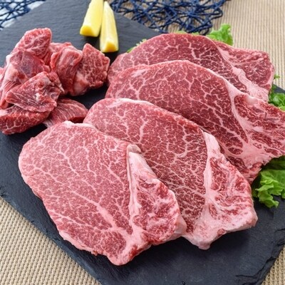 低脂肪で香り豊かな黒毛和牛ヒレ2種盛り