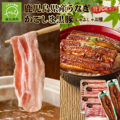 かごしま黒豚しゃぶしゃぶ用4パック・鹿児島県産ウナギ2尾の贅沢セット
