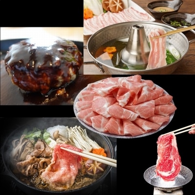 【全4回】鹿児島黒毛和牛焼き肉、スライス、ハンバーグ定期便
