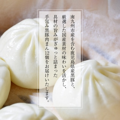 鹿児島黒豚100%使用!手包み黒豚まん12個