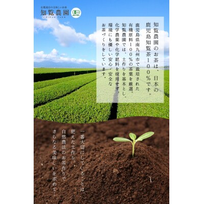【知覧茶新茶祭り】有機JAS認定 上級知覧茶3本セット