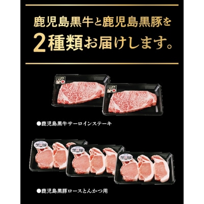 鹿児島黒牛ステーキ・黒豚とんかつセット