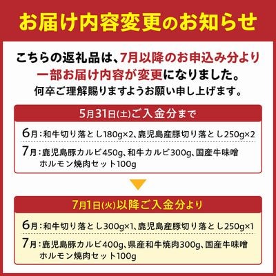 【全10回】鹿児島自慢の豚・牛・うなぎ!10回満足定期便