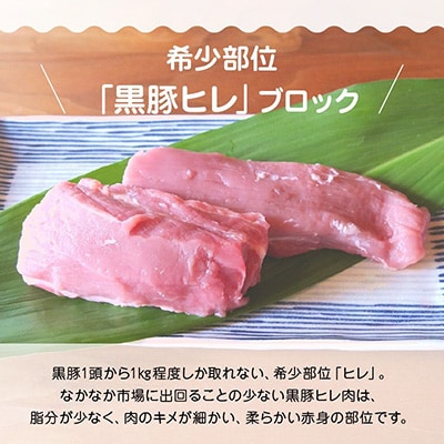 鹿児島県産黒豚ヒレブロック3本 約1.5kg