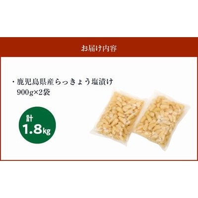 鹿児島県産砂丘らっきょう塩漬け1.8キロ