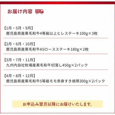 【全4回】いつでも始められる水迫畜産の黒毛和牛定期便