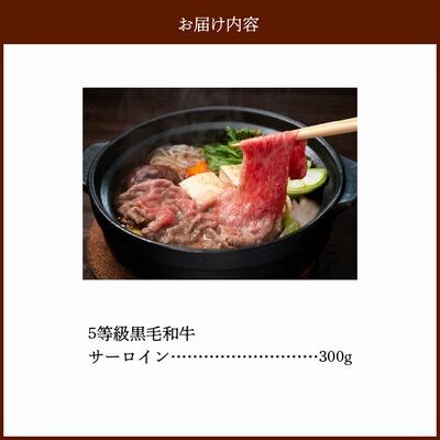 5等級黒毛和牛サーロインすき焼き・しゃぶしゃぶ300gシート入り