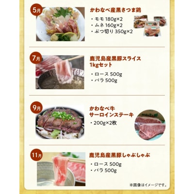 【全6回】道の駅川辺やすらぎの郷 厳選!お肉の定期便
