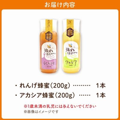 旅するはちみつ200g2本セット【れんげ・アカシア】