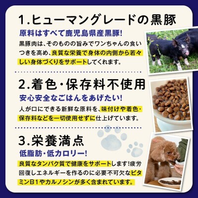 ワンちゃんのための黒豚ごはん【黒豚ジャーキー3種のセット】常温品