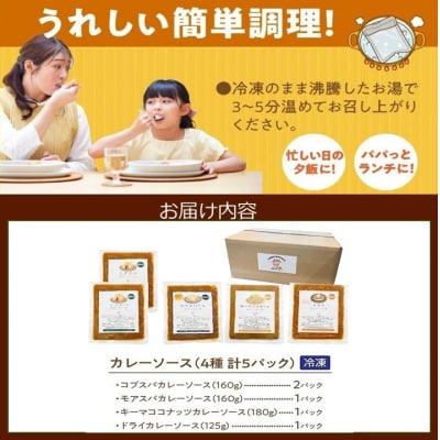 冷凍カレーソース4種5食分