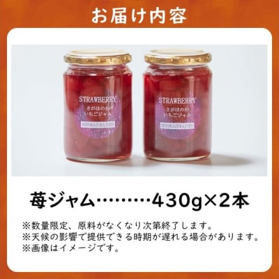 【お歳暮に】キュートな苺ジャム430g×2本