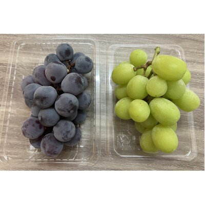 【満足セット】シャインマスカット+ピオーネ　パック食べ比べセット　約2.4kg以上(各3～5パック)