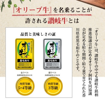 オリーブ牛と讃玄豚の焼肉セット450g(オリーブ牛ロース・モモ/讃玄豚肩ロース 各150g)
