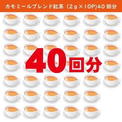 【高瀬】カモミールブレンド紅茶ティーバッグ(2g×10P)×4袋「40回分」(三-09)