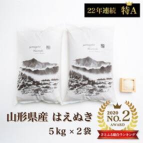 令和5年産 山形県産 はえぬき 精米5kg&times;2袋 計10kg