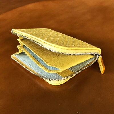 LUEGO 山形牛革 L字ミニ財布/キャメル