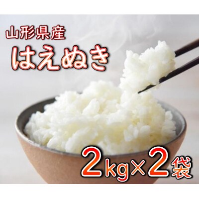 【令和6年産】2024年10月発送　はえぬき4kg　山形県産
