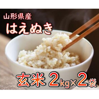 【令和6年産】はえぬき(玄米)4kg　山形県産