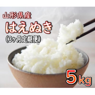 【毎月定期便】令和6年産 はえぬき 精米 5kg全3回
