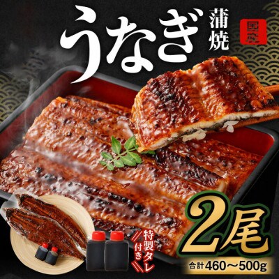 【2026年2月14日より順次発送】「国産うなぎ蒲焼」2尾(460～500g)と特製タレ2個セット