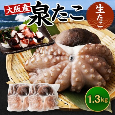 【2025年7月19日より順次発送】大阪産「泉タコ(生たこ)」1.3kg(1杯～3杯×2袋)