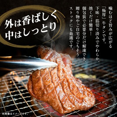 極厚牛タンステーキ ニンニク醤油味・バジルソテー味 1kg(各500g×1パック)