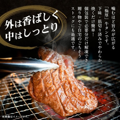 極厚牛タンステーキ レモンペッパー味・ムニエル味 1kg(各500g×1パック)