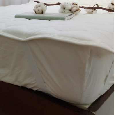 敷きパッド 無添加 無漂白 オーガニックコットン フランネル ダブルサイズ オールシーズン