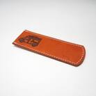 キャンピングカーロゴがお洒落!　牛革ハンドルカバー　ブラウン  ( 野口オートキャンプ場協力 )