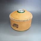 心躍るビンテージレザーの質感!牛革OD缶カバー BEIGE  ( 野口オートキャンプ場 協力)