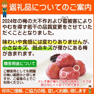 しそ漬け梅干し 2kg(紀州南高梅)中粒 2L 和歌山県産