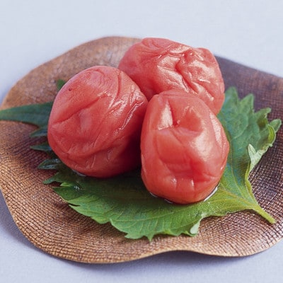贈答用　木箱入　紀州薬師梅　しそ漬梅　360g