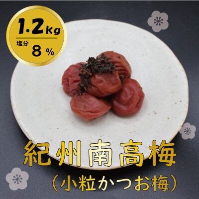 紀州綜合食品の紀州南高梅　小粒かつお味　1.2kg