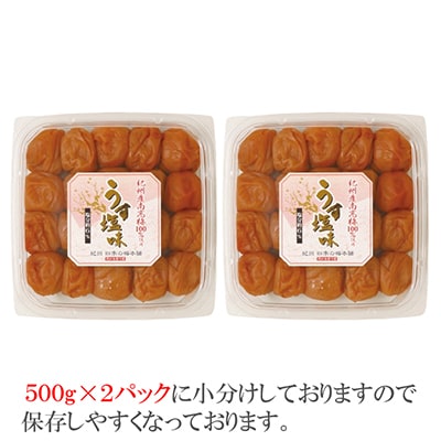 【和歌山県/紀州南高梅】紀州南高梅　うす塩味1kg(500g×2パック)、塩分約6%