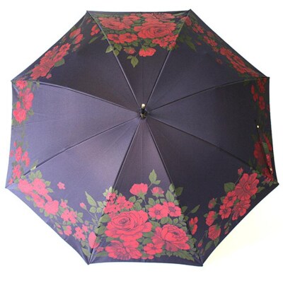 槙田商店【晴雨兼用】長傘 ”絵おり”  大バラ:紺