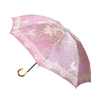槙田商店【晴雨兼用 折りたたみ傘】kirie ドットフラワー:アメジスト