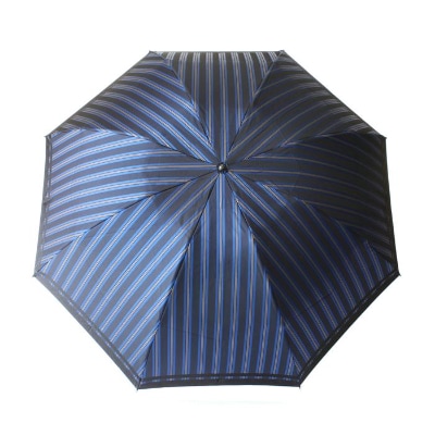 槙田商店【紳士雨傘】折りたたみ傘 Tie Stripe×Plain ブルー