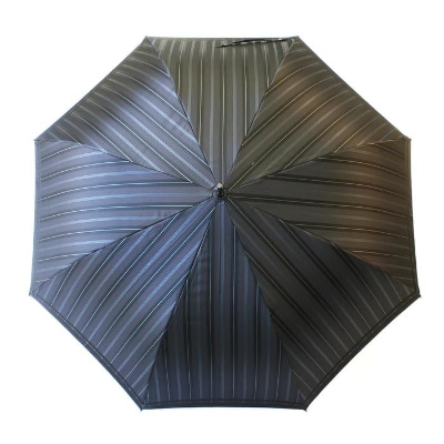 槙田商店【紳士雨傘】長傘 Tie Stripe×Plain グレー