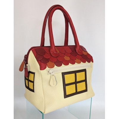 「鞄工房　香」レザーバッグ  house 赤